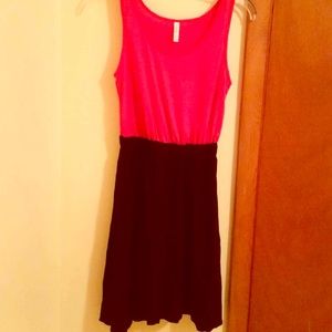 Hot pink & dark Navy blue Summer Dress